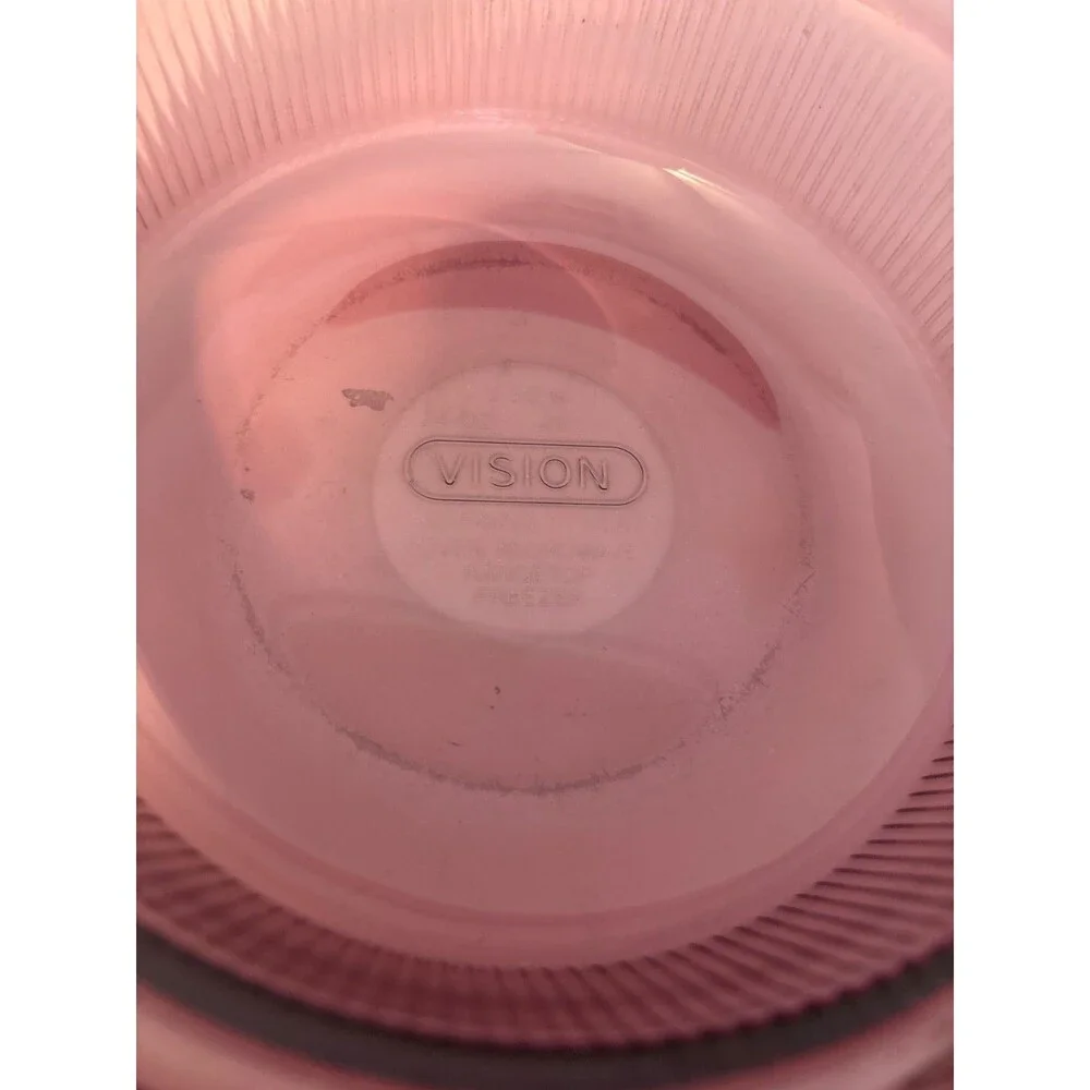 Vintage Pyrex Vision Ware Cranberry 24 oz Casserole Dish From oven/table/ fridge
